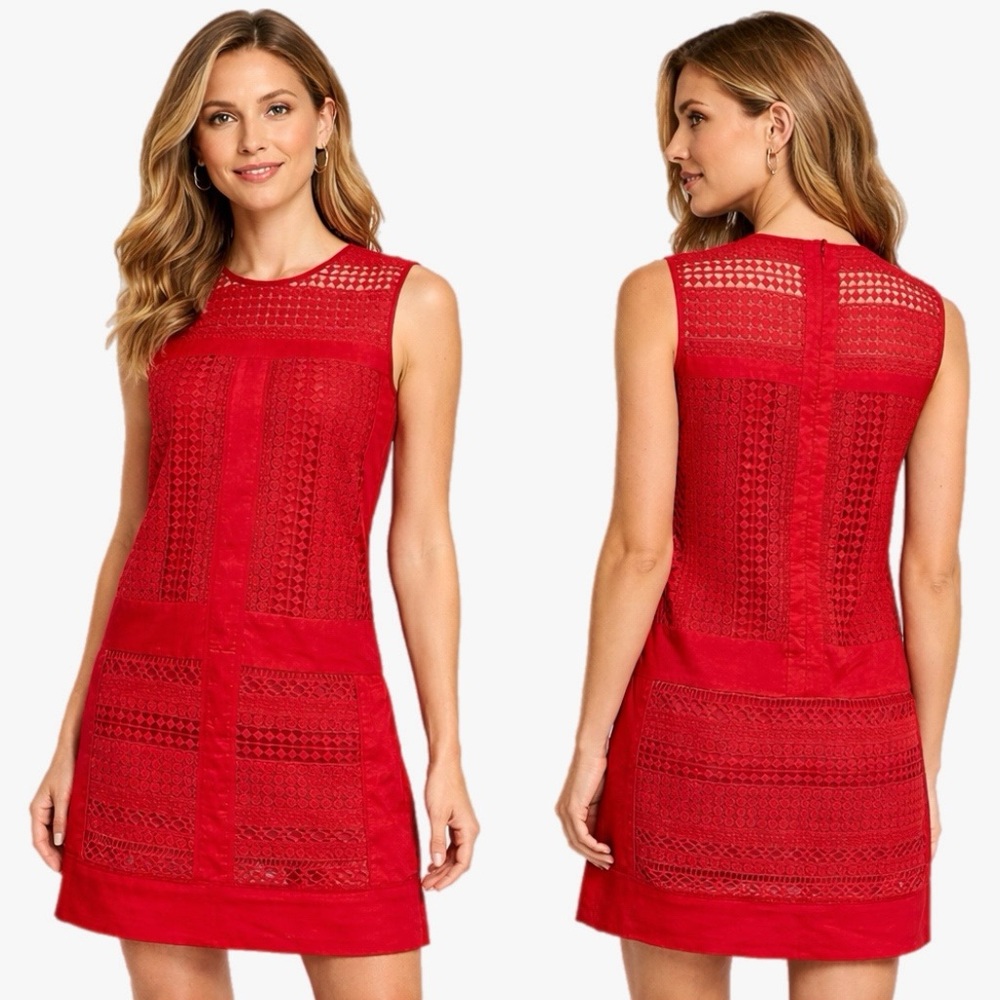 J. Crew Geo Lace Shift Dress Sz XS - Picture 1 of 12